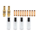 16 PCS / Set Welding Needle Point Vover Nozzle Kit Gas Shielded Welding Conductive Nozzle