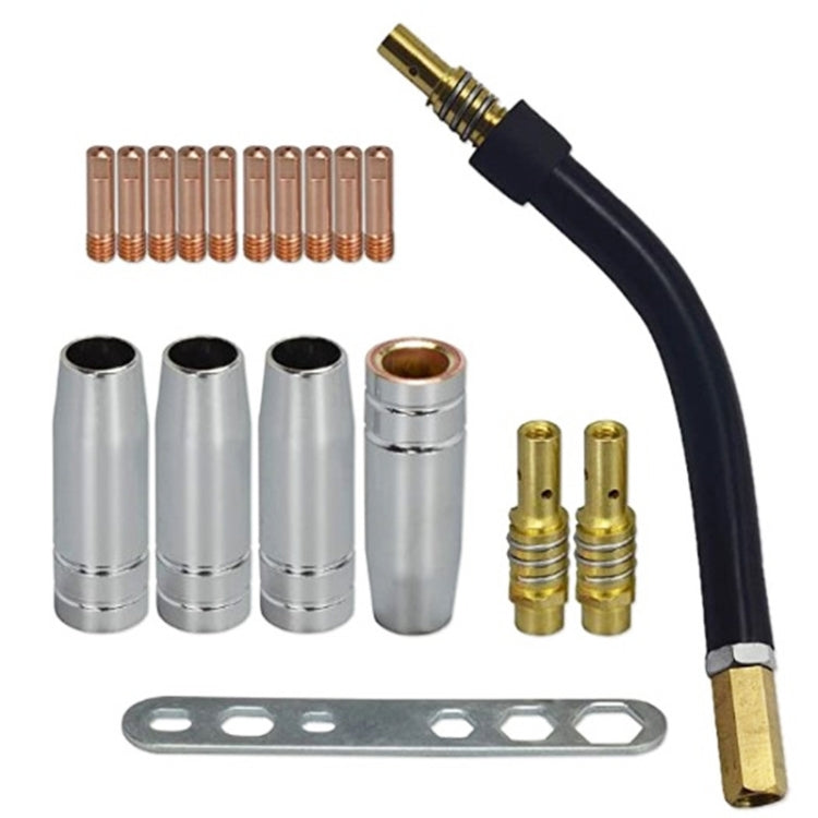 18 PCS / Set Welding Needle Point Vover Nozzle Kit Gas Shielded Welding Conductive Nozzle