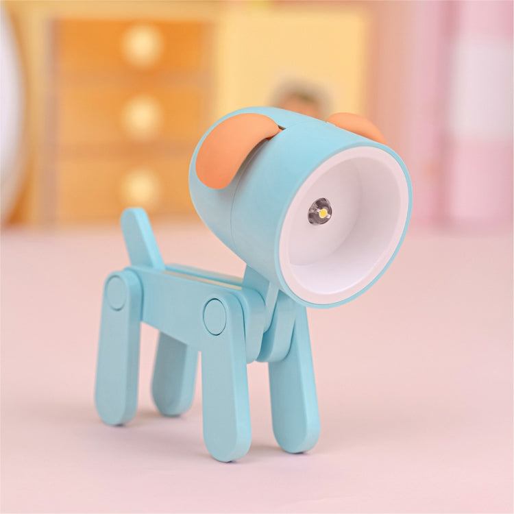 TL-23 LED Mini Foldable Cartoon Desk Lamp Pet Shape Decoration Table Lamp, Spec: Dog (Blue)