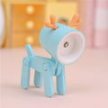 TL-23 LED Mini Foldable Cartoon Desk Lamp Pet Shape Decoration Table Lamp, Spec: Deer (Blue)