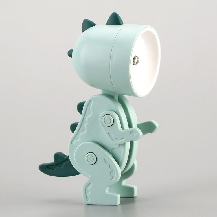 TL-23 LED Mini Foldable Cartoon Desk Lamp Pet Shape Decoration Table Lamp, Spec: Dinosaur (Light Green)