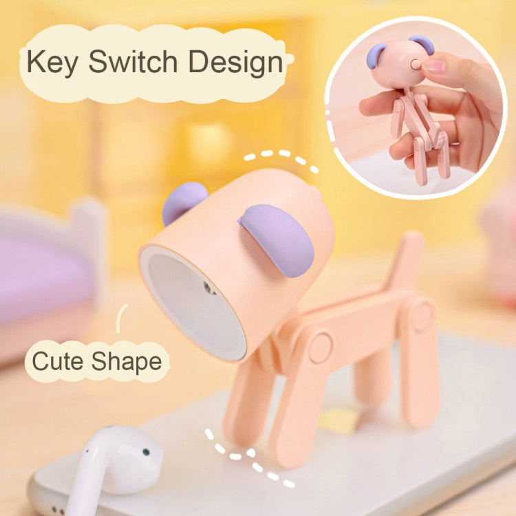 TL-23 LED Mini Foldable Cartoon Desk Lamp Pet Shape Decoration Table Lamp, Spec: Dalmatians (Yellow)