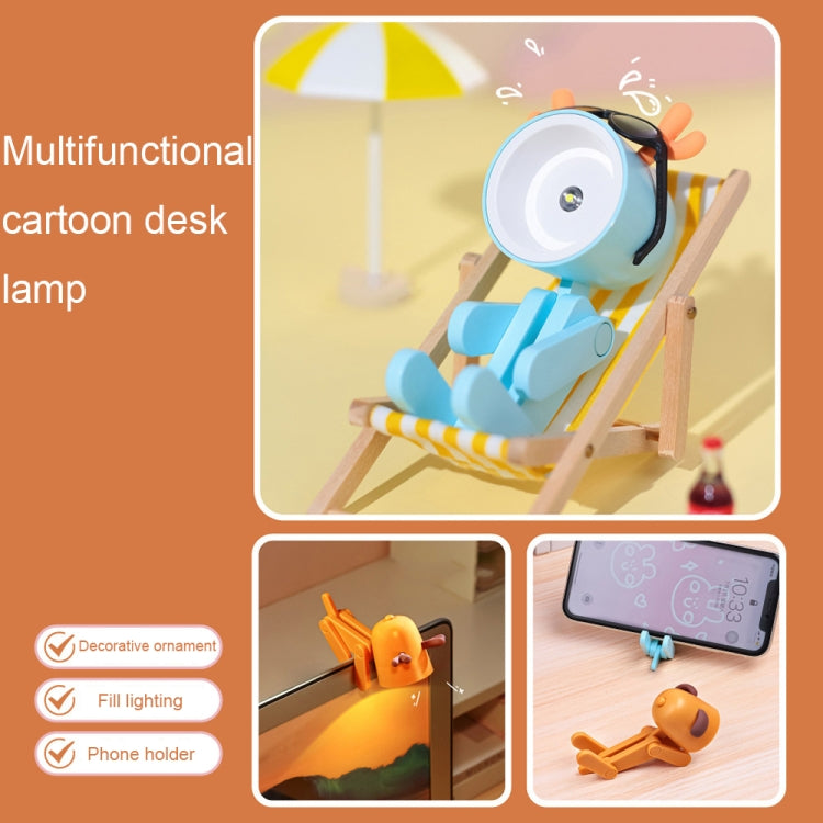 TL-23 LED Mini Foldable Cartoon Desk Lamp Pet Shape Decoration Table Lamp, Spec: Dalmatians (Yellow)