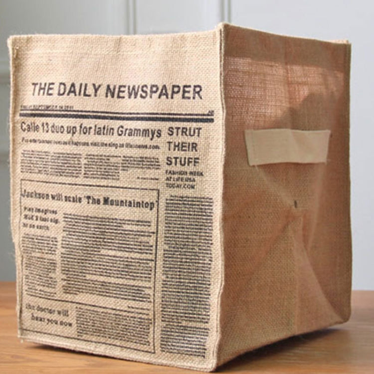 Foldable Jute Storage Box Sorting Basket for Underwear(THE DAILY)