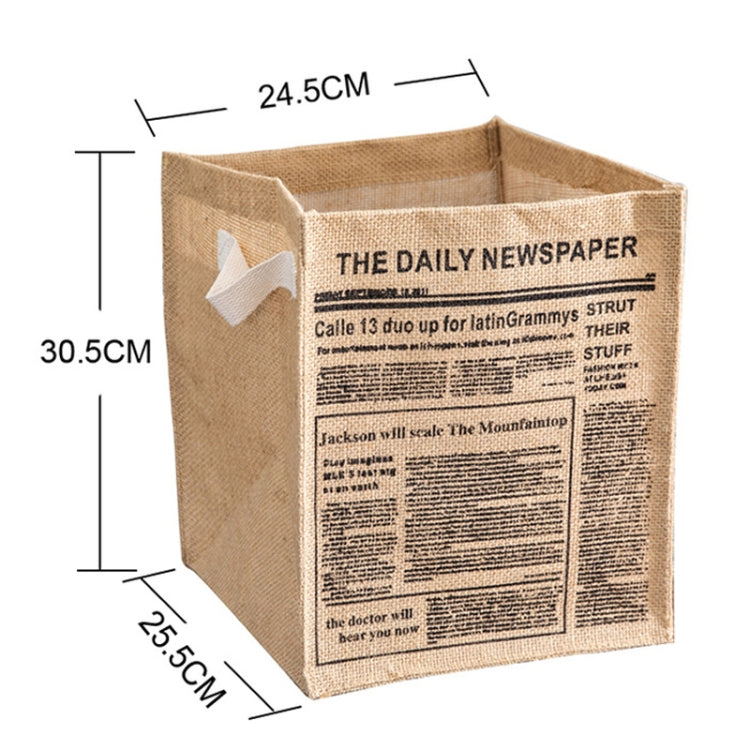 Foldable Jute Storage Box Sorting Basket for Underwear(NATURAL)
