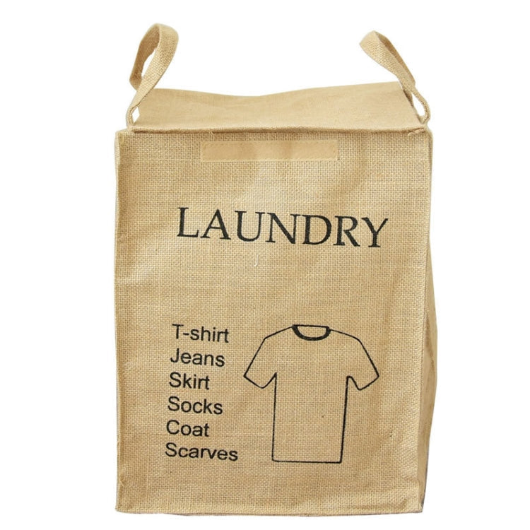 Jute Storage Box Fabric Dirty Clothes Basket Miscellaneous Sorting Storage Bag(Men Shirt)