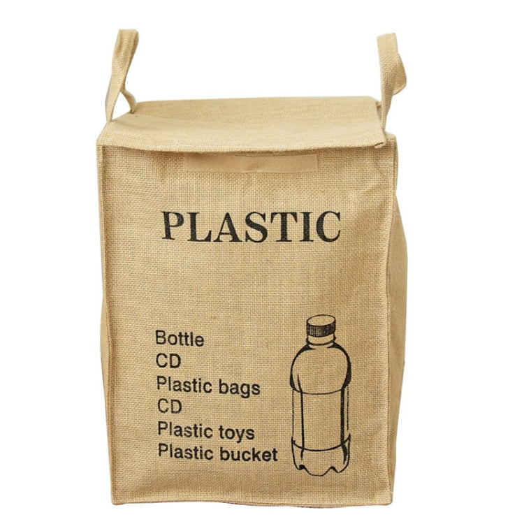Jute Storage Box Fabric Dirty Clothes Basket Miscellaneous Sorting Storage Bag(Coke Bottle)