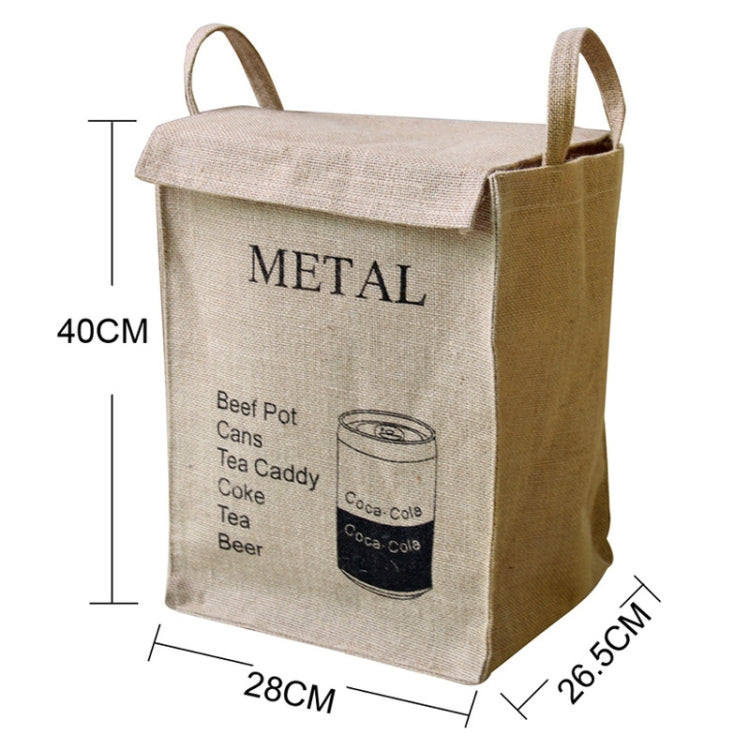 Jute Storage Box Fabric Dirty Clothes Basket Miscellaneous Sorting Storage Bag(Men Shirt)