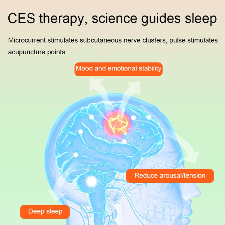 M006 CES Microcurrent Pulse Handheld Sleep Aid Home Physiotherapy Sleep Aid(Pink)