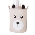Toy Storage Bag Children Clothing Organizer Cartoon Fabric Storage Bucket(Ears Bear)