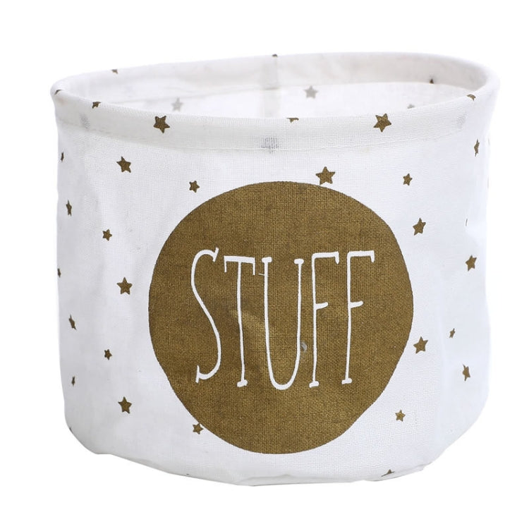 Fabric Storage Basket Desktop Organizer Basket, Style: White STUFF