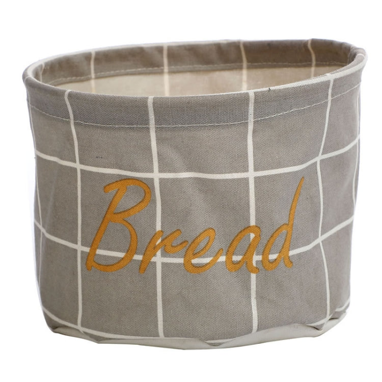 Fabric Storage Basket Desktop Organizer Basket, Style: Gray Grid