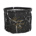 Fabric Storage Basket Desktop Organizer Basket, Style: Black Marble Pattern
