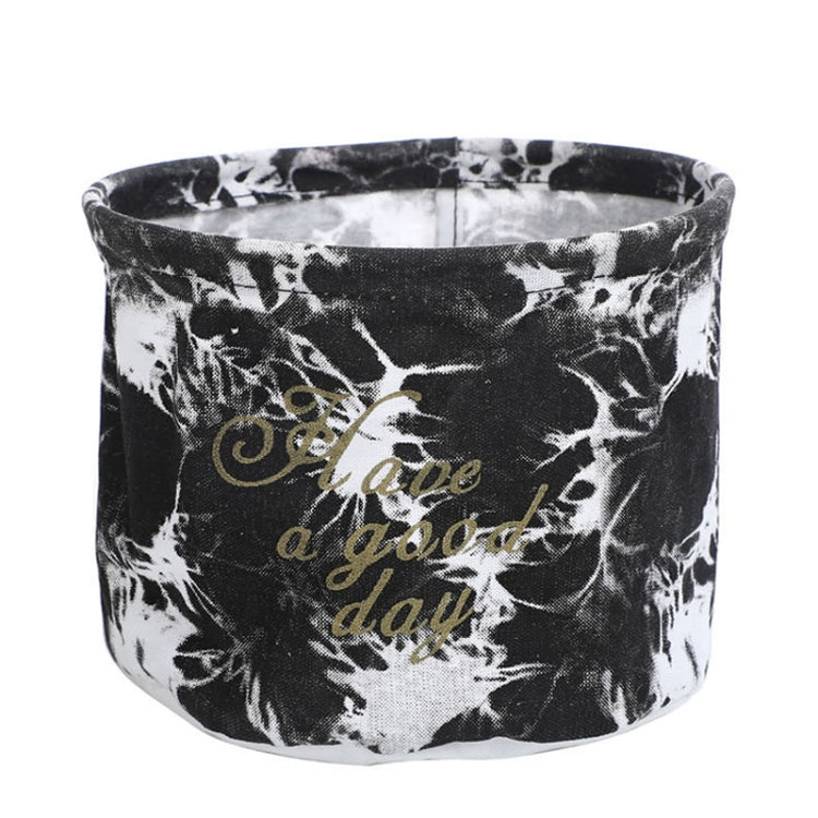 Fabric Storage Basket Desktop Organizer Basket, Style: Black Cloud Pattern