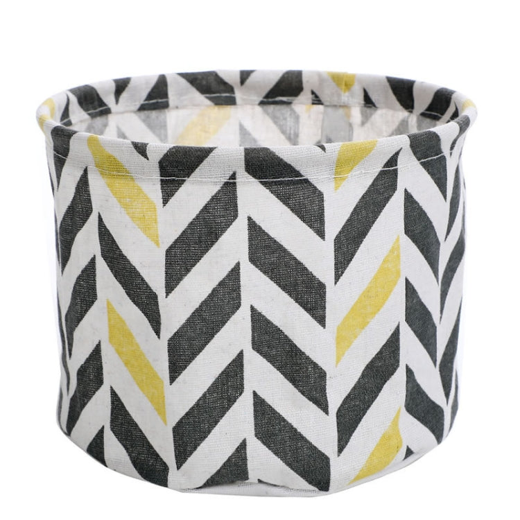 Fabric Storage Basket Desktop Organizer Basket, Style: Gray Yellow Arrow