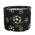 Fabric Storage Basket Desktop Organizer Basket, Style: Black Football