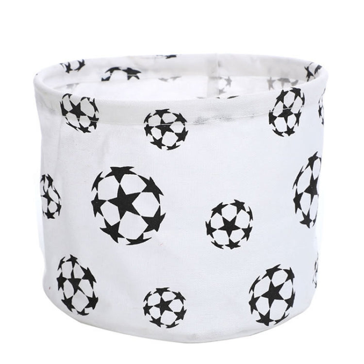 Fabric Storage Basket Desktop Organizer Basket, Style: White Football