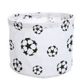Fabric Storage Basket Desktop Organizer Basket, Style: White Football