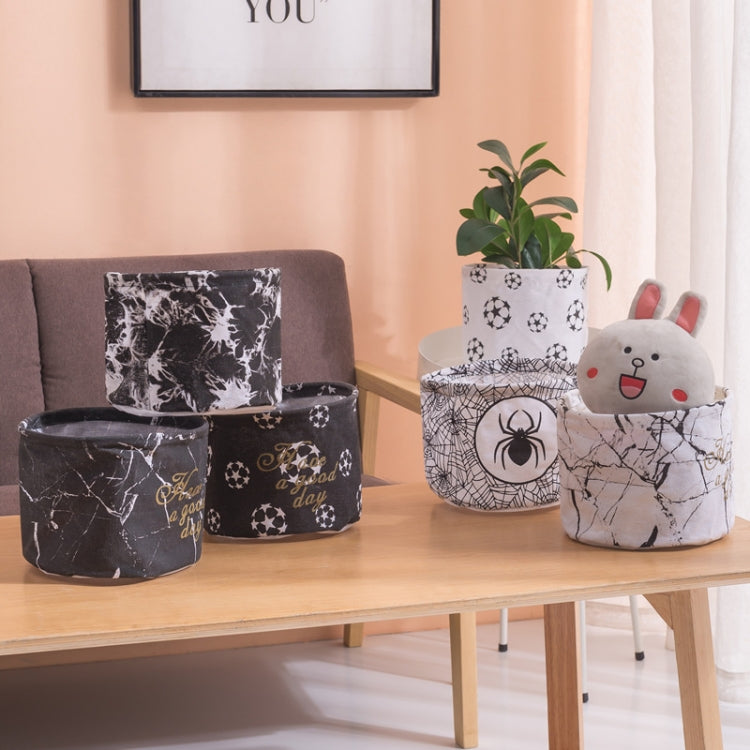 Fabric Storage Basket Desktop Organizer Basket, Style: Spider Web