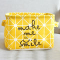 Fabric Desktop Storage Basket Office Clutter Organizer Storage Bag(Yellow)