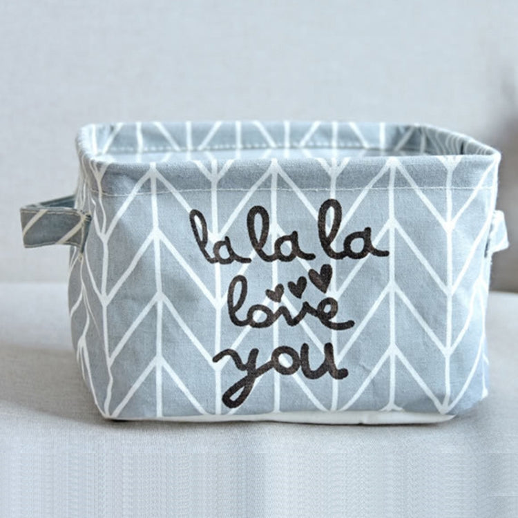 Fabric Desktop Storage Basket Office Clutter Organizer Storage Bag(Gray)