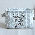 Fabric Desktop Storage Basket Office Clutter Organizer Storage Bag(Gray)