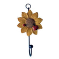 Wall Coat Hooks Resin Flower Home Decor Hangings(Yellow)