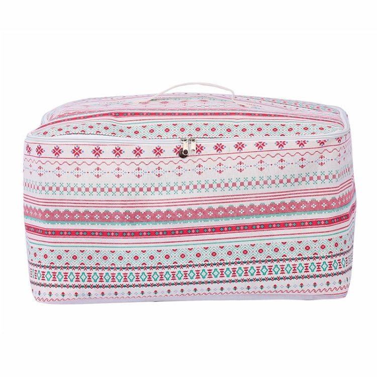 Clothes Organizer Moving Bag Canvas Zipper Quilt Storage Bag, Size: Large(Bohemia)