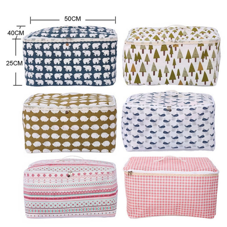 Clothes Organizer Moving Bag Canvas Zipper Quilt Storage Bag, Size: Large(Bohemia)