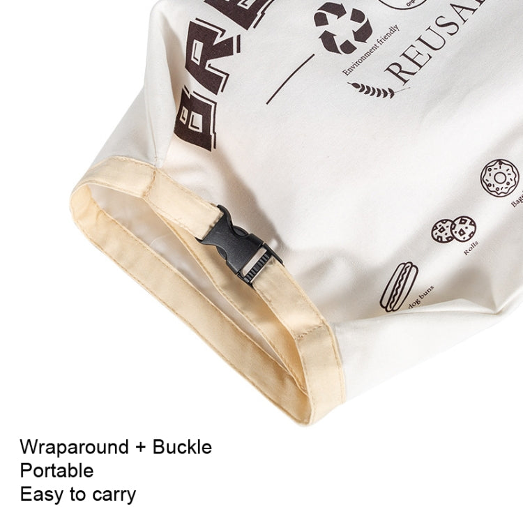 Cotton TPU Bread Bag With Clasp Reusable Storage Bag(Beige)