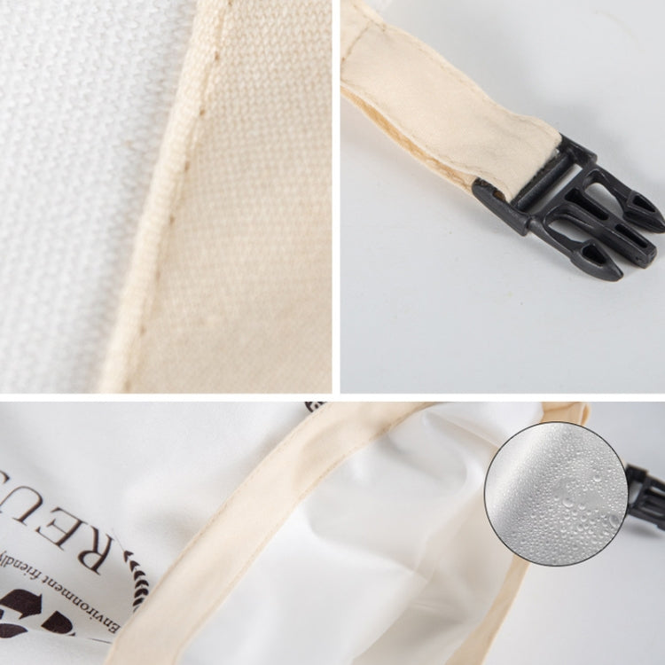 Cotton TPU Bread Bag With Clasp Reusable Storage Bag(Beige)