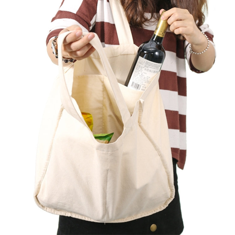NIEN Compartmentalized Shopping Bag Fruit and Vegetable Handle Canvas Bag, Style: Polyester Cotton