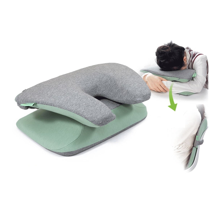 Foldable Memory Cotton Nap Pillow Waist Pillow(Grey)