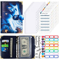 A6 Leather Loose-leaf Budget Book Handbook Notepad(Deep Blue)