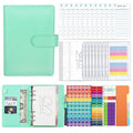 A6 Macaron PU Leather Loose-leaf Notebook Cash Budget Handbook(Green)