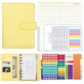A6 Macaron PU Leather Loose-leaf Notebook Cash Budget Handbook(Yellow)