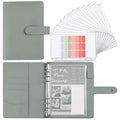 A5 Macaron Notebook PU Loose-leaf Cash Budget Handbook(Gray)