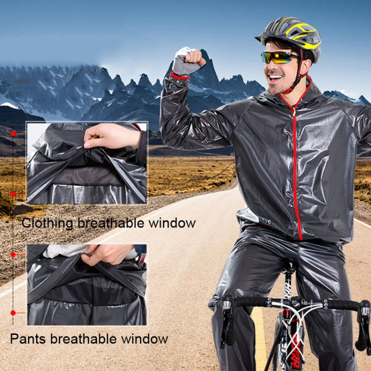 Bicycle Sports Outdoor Separate Raincoat Set Waterproof Cycling Clothing, Size: M(Blue)