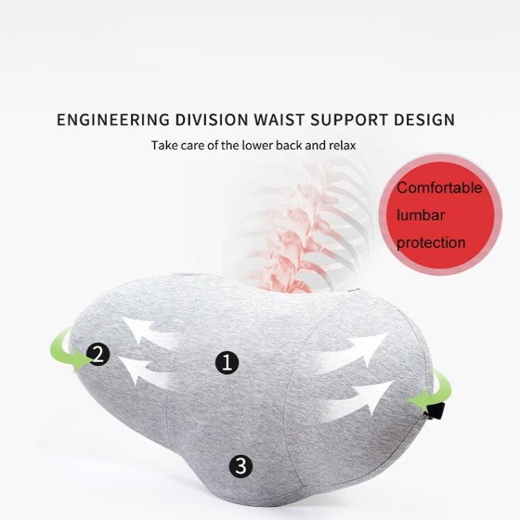 Memory Foam Lumbar Spine Cushion Pregnant Women Sleeping Lumbar Pillow(Light Gray)