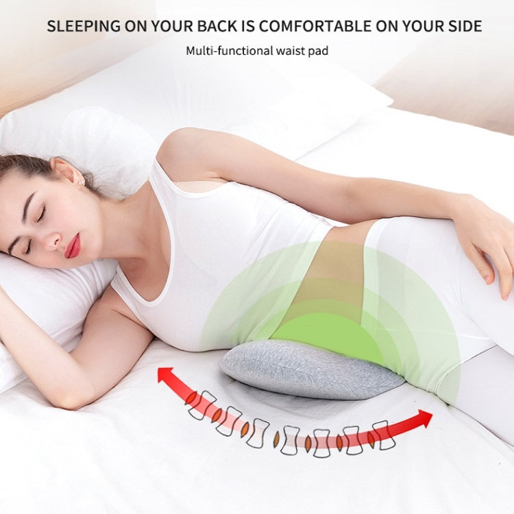Memory Foam Lumbar Spine Cushion Pregnant Women Sleeping Lumbar Pillow(Light Gray Crescent)
