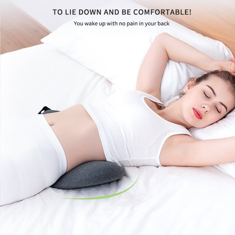 Memory Foam Lumbar Spine Cushion Pregnant Women Sleeping Lumbar Pillow(Pink Crescent)