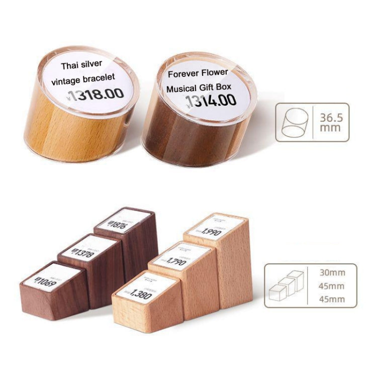 Commodity Price Display Board Tea Set Wine Label Stand, Specification: Walnut (Large)