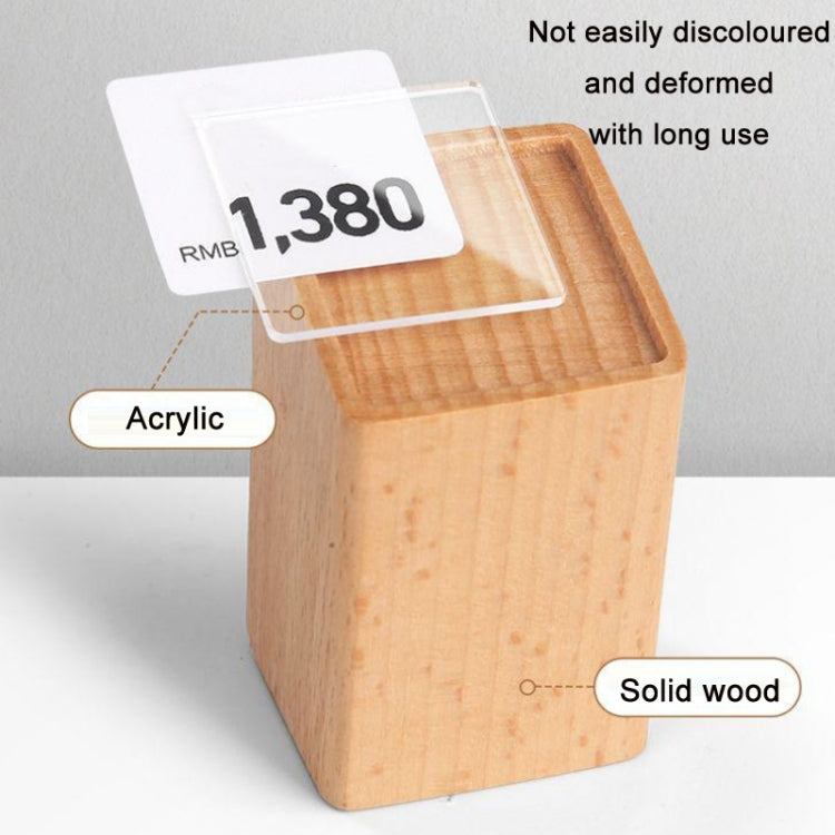 Commodity Price Display Board Tea Set Wine Label Stand, Specification: Walnut (Large)