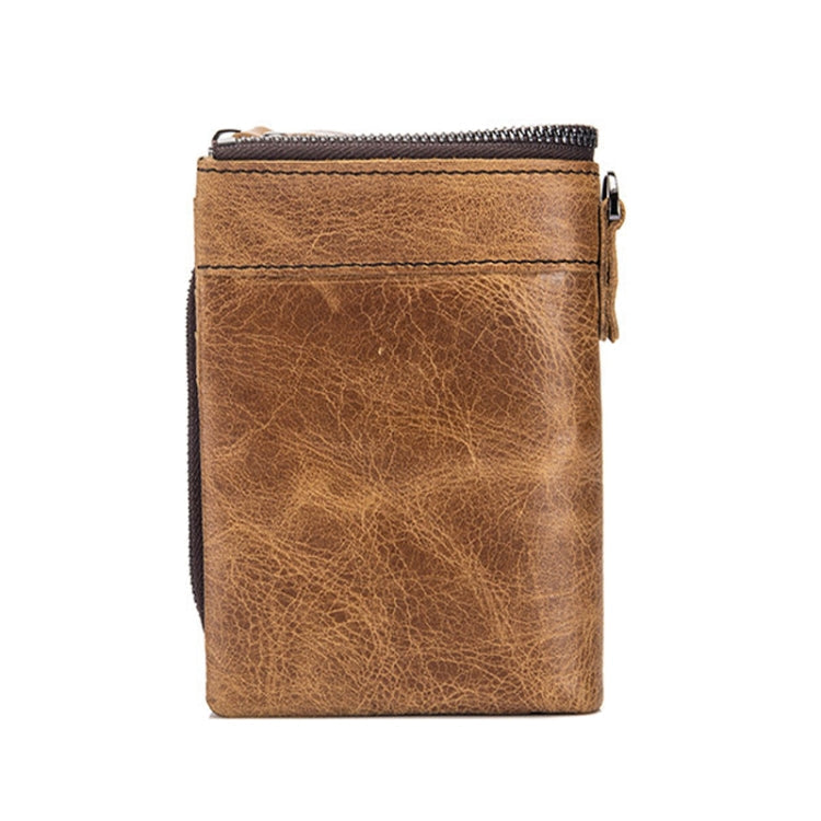 BULL CAPTAIN 013 RFID Anti-theft Detachable Retro Leather Wallet with Multiple Dard Dlots(Brown)