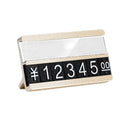 Metal Digital Grain Price Display Micro Standing Plate, Size: Double Layer(Gold)