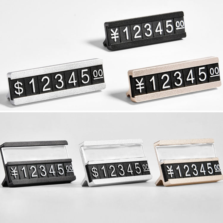 Metal Digital Grain Price Display Micro Standing Plate, Size: Double Layer(Silver)
