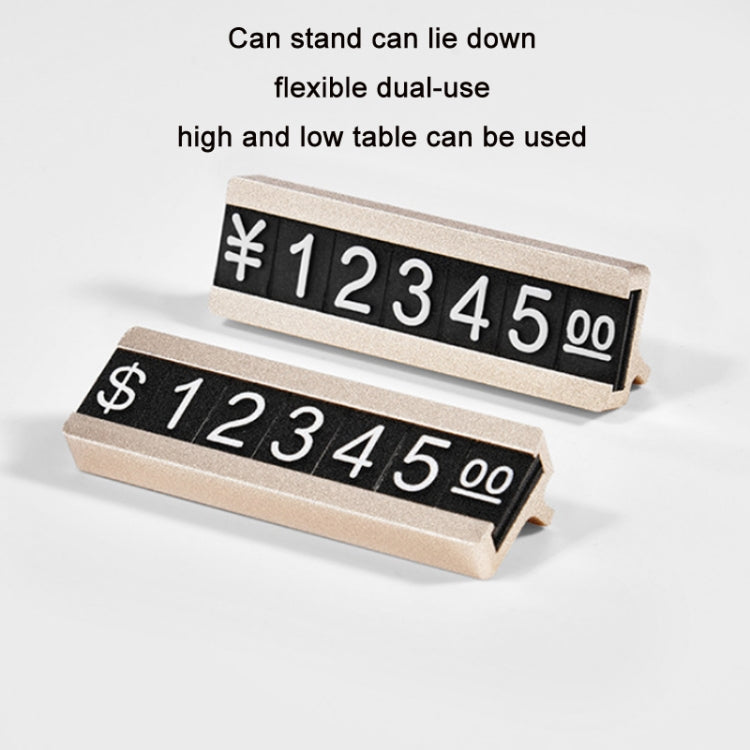 Metal Digital Grain Price Display Micro Standing Plate, Size: Double Layer(Black)