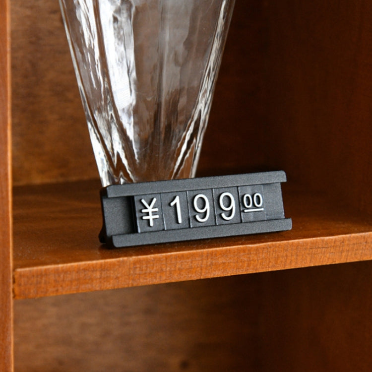 Metal Digital Grain Price Display Micro Standing Plate, Size: Double Layer(Black)