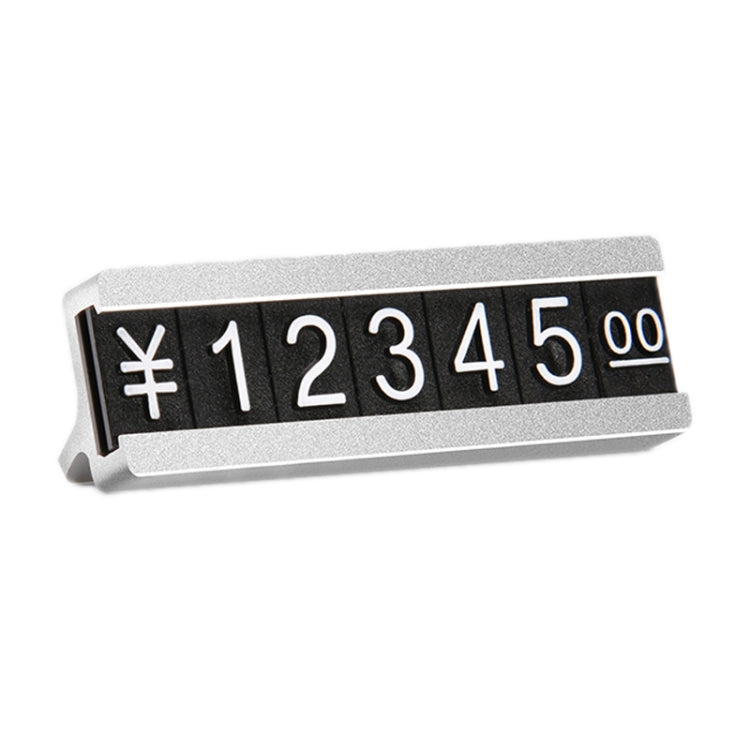 Metal Digital Grain Price Display Micro Standing Plate, Size: Single Layer(Silver)