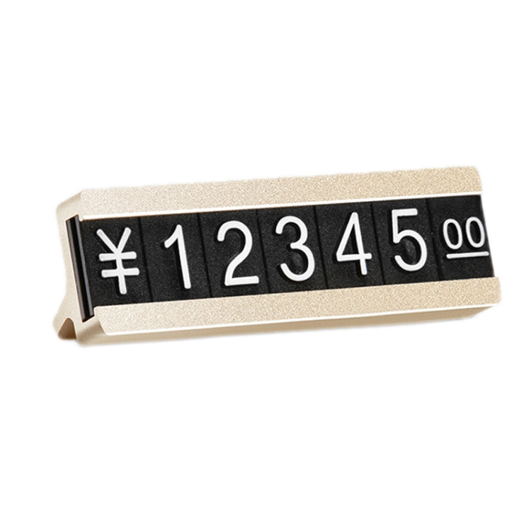 Metal Digital Grain Price Display Micro Standing Plate, Size: Single Layer(Gold)